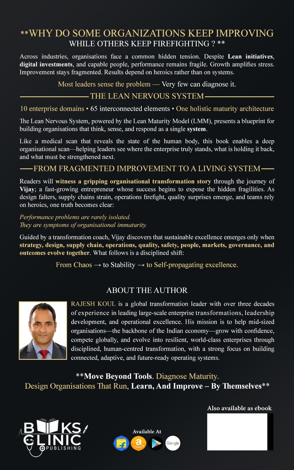Back cover of The Lean Nervous System by Rajesh Koul