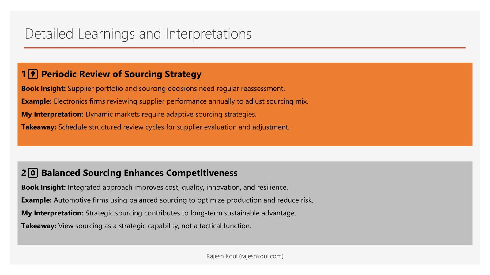 Balanced Sourcing review, page 12 of 14