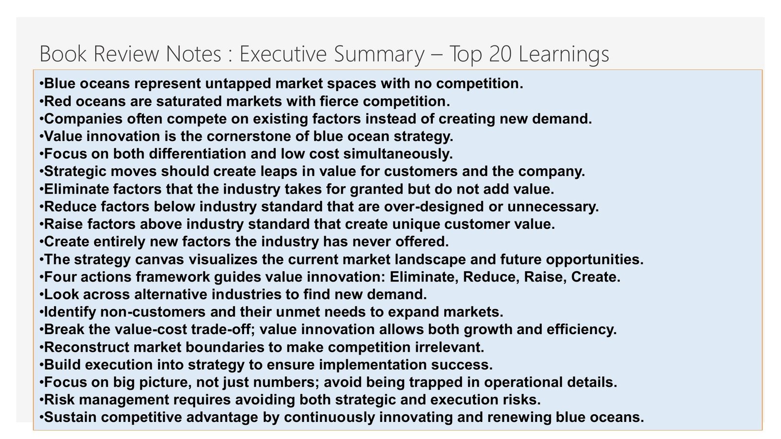 Blue Ocean Strategy review, page 2 of 14