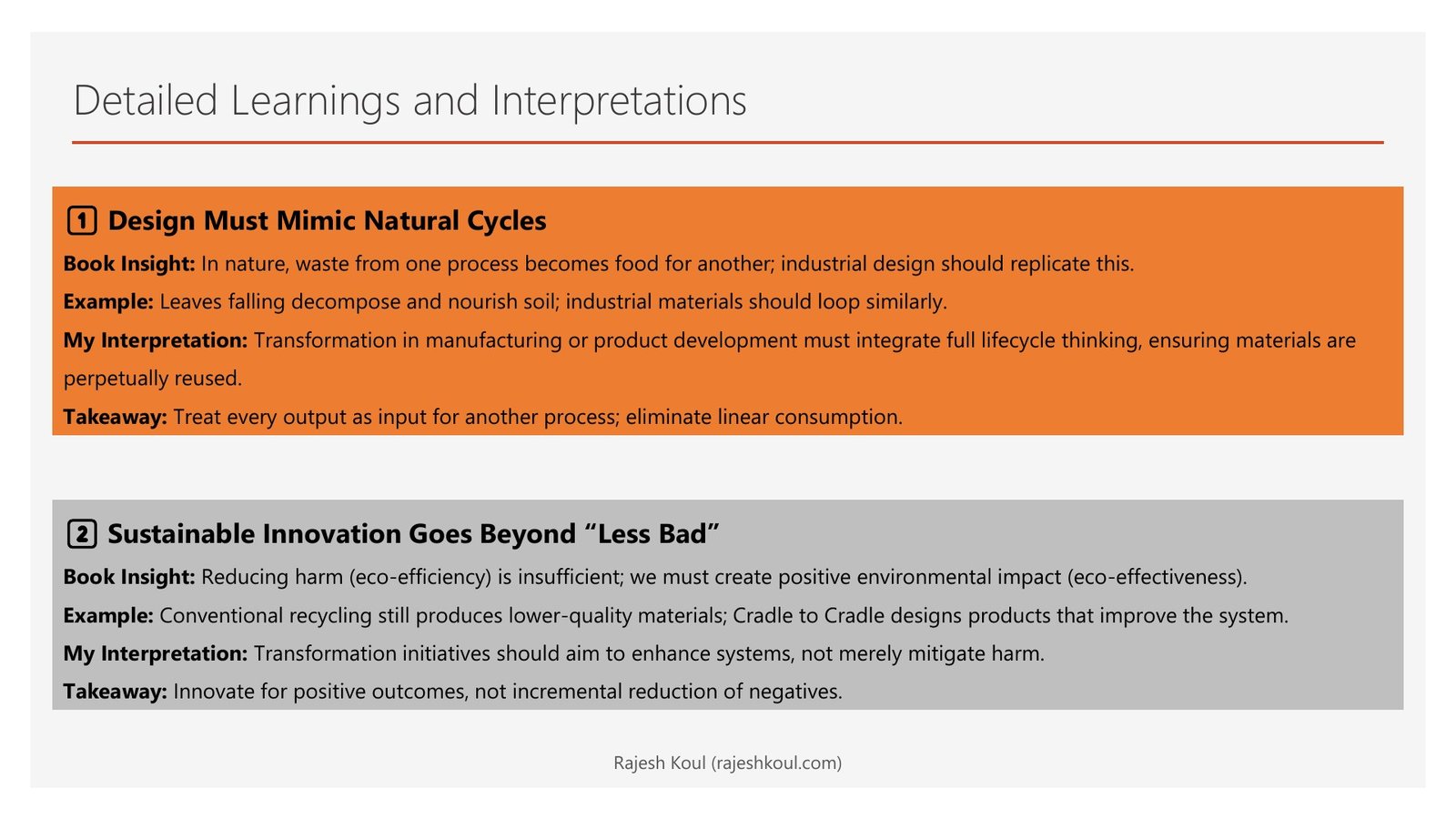 Cradle to Cradle review, page 3 of 14