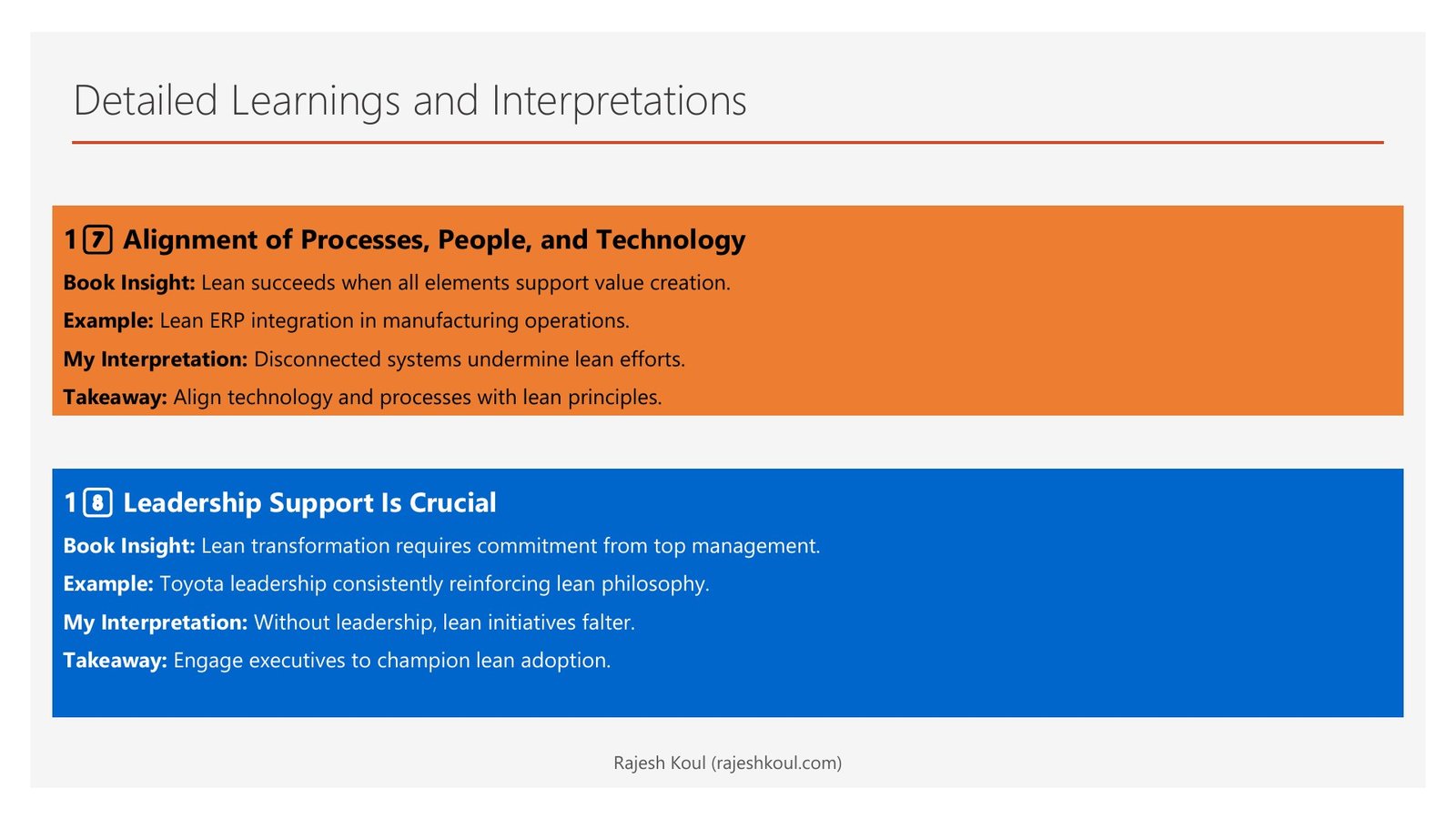 Lean Thinking review, page 11 of 14