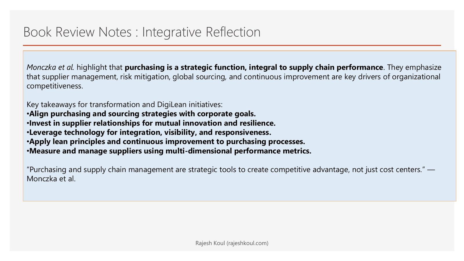Purchasing and Supply Chain Management review, page 13 of 14